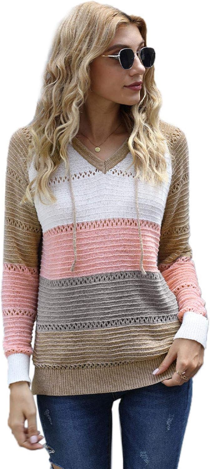 Tommy Hilfiger Mujer Sudadera De Rayas Con Capucha Y Logotipo