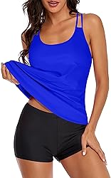 UNIQWETO Women's Flowy Tankini Tummy Control Two