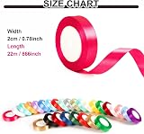 ZSYIULIA 20mm Baby Purple Satin Ribbon 22m Gift Wrap Craft Hotel Floral view 2