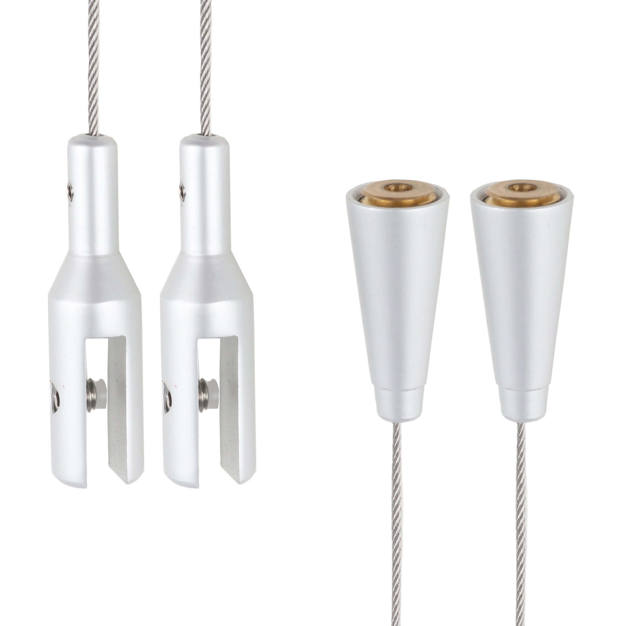 Malleable Art Hanging Display Rack,Picture Hangers,Ceiling Mount, for Poster,Photo,Large Picture,Sign Exhibition,Pack of 2 (Silver Aluminum)