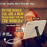 Vetbuosa Mum Night Light Wooden Sign Engraved Gift From Daughter Son view 6