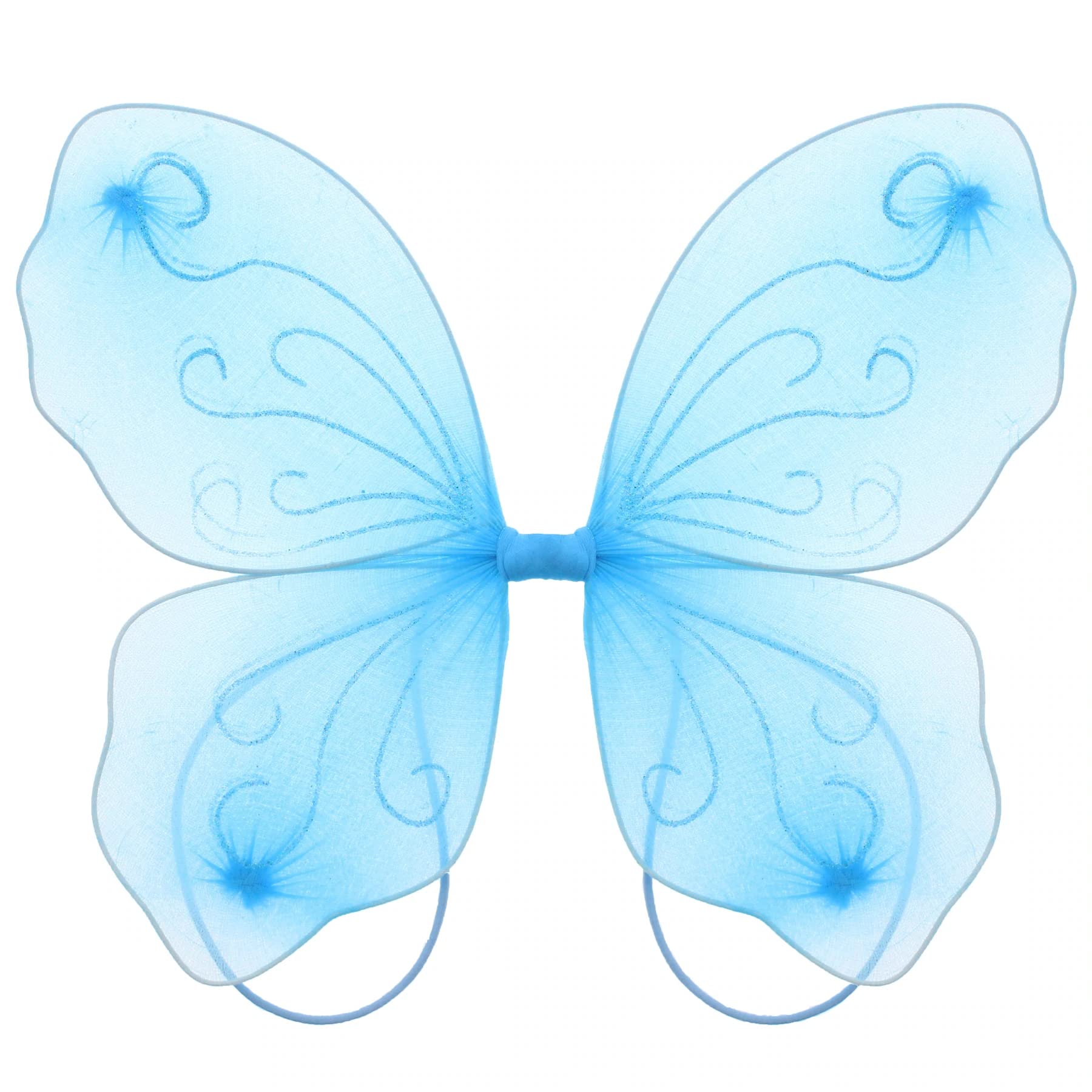 Topkids Accessories Wings Fairy Butterfly Pixie Tinkerbell Fancy Dress Outfit Girls Dressing Up Costume Baby Toddler Kids Childs Small Tiny Mini Toy Angel Fairywingsr (Light Blue)