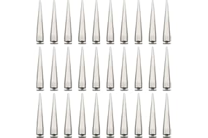 BLLNDX 30PCS 40MM Silver Tapered Studs Large Punk Style Screw Rivets DIY Leather Craft Accessories Zinc Alloy for Leather Jac