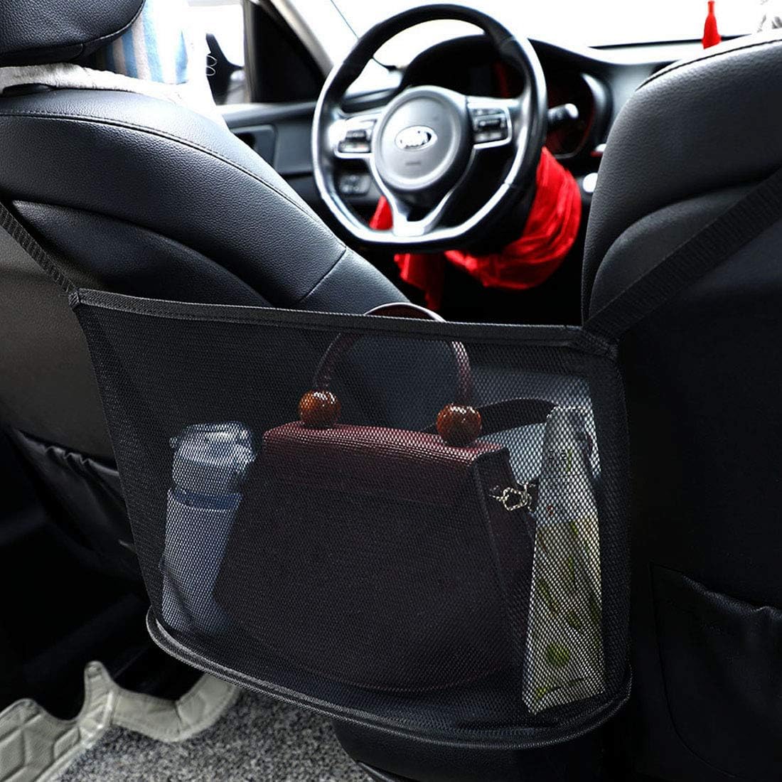 Car Net Pocket Handbag Holder, Car Seat Storage Net Bag Between Car