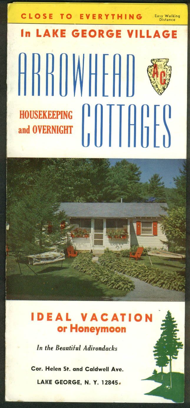 Arrowhead Cottages Lake George Village Ny Folder 1960s At Amazon S
