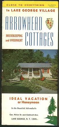 Arrowhead Cottages Lake George Village Ny Folder 1960s At Amazon S