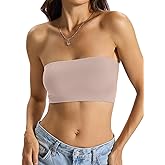 EasyGala Womens Double Lined Tube Tops Crop Tank Top Non-Padded Strapless Bandeau Shirts Sexy Going Out Tops Summer 2026