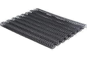 3:1 Pitch Double Loop Binding Wires, YolieraArt 100 Pack Spiral Spine Bindings, 9/16 Inch Wire Twin Binding for Book Binder Machine,Students and Coworkers (120 Sheet Capacity, 100P, Black)