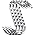 HONSHEN 12mm Heavy Duty Meat Hooks,8 inch S-Hooks Stainless Steel Meat Processing Butcher Hooks, Pack of 4