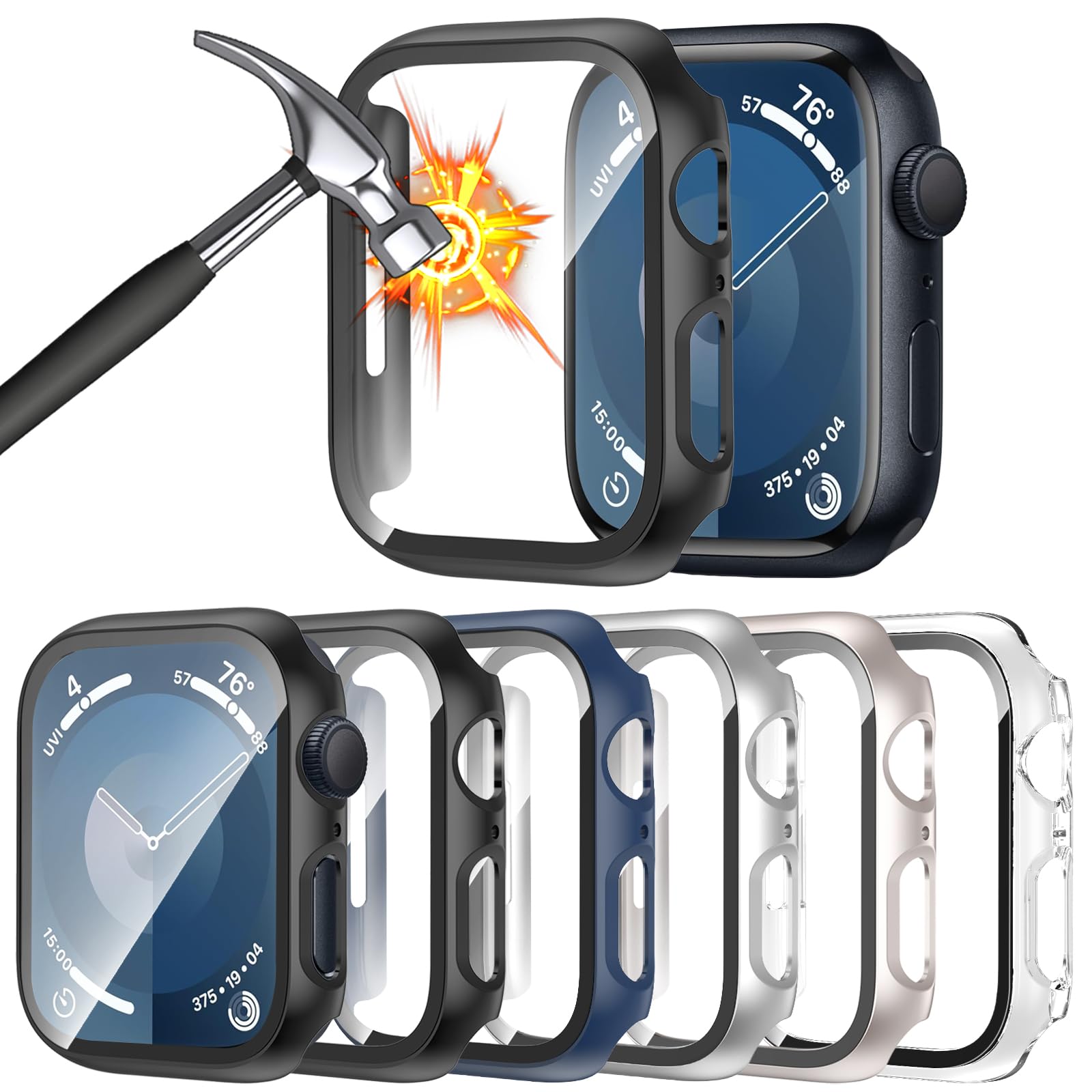 HAANILKYI [6 Pack] Case for Apple Watch 42mm Series