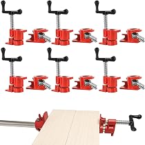 4-Piece 3/4" Cast Iron Pipe Clamp Set For Wood Gluing – Pro Woodworking Bench Vise