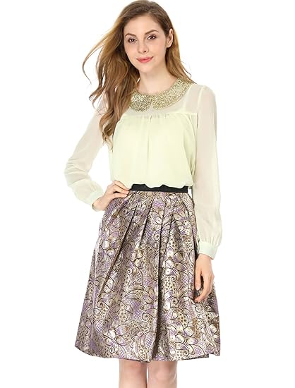 sequin peter pan collar blouse