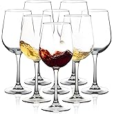 HAKEEMI Fully Tempered Wine Glasses set of 8, 15.5 oz Durable Red Wine Glasses for Wedding, Party, Dishwasher Safe