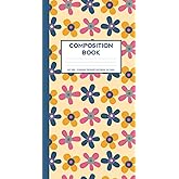 Composition Notebook: Small Dot Grid notebook (Standard Traveler's Notebook Sized Notebook Retro Floral)