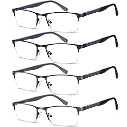 FelixAim 4 Pack Blue Light Blocking Reading Glasses