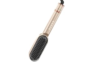 FURIDEN Crimper, Crimper for Black Women, Cepillo Alisador de Cabello - Gold
