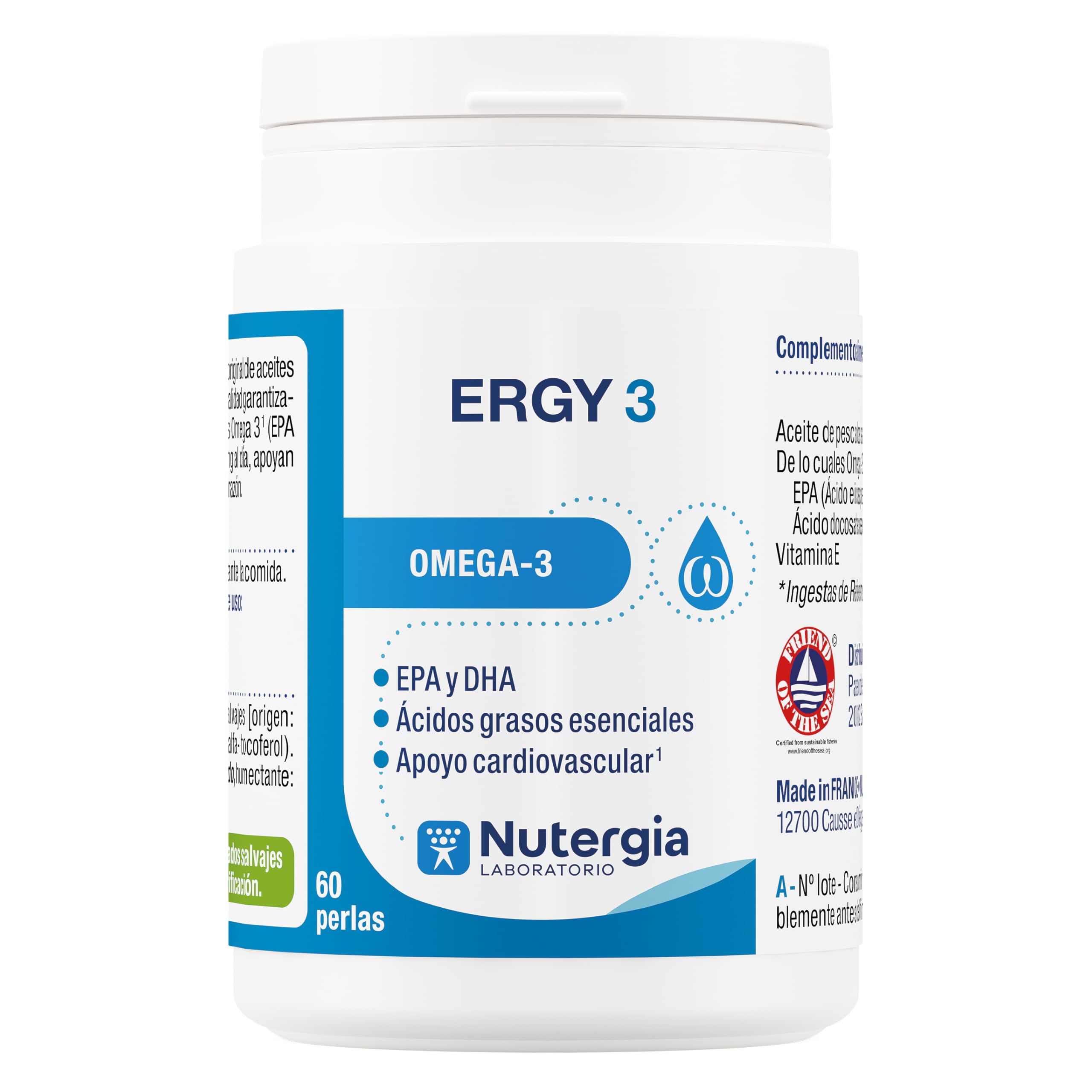 NUTERGIA ERGY 3 60beads, Black/White, Estandar