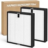 Bluevisk 2 Pack HAP603 Replacement Filter Compatible with ECOSELF HAP603 / HAP603WF Air Purifier, Air Purifiers Replacement Filter for Home Large Room # Compare to Part RFHAP603