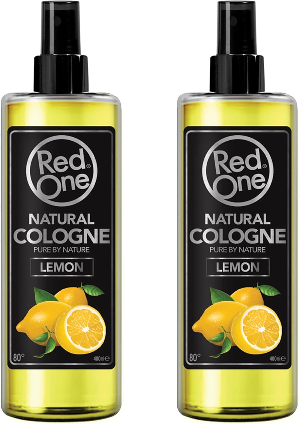 RedOne Barber Cologne Lemon Aftershave 2x400ml | Long-Lasting Citrus Freshness