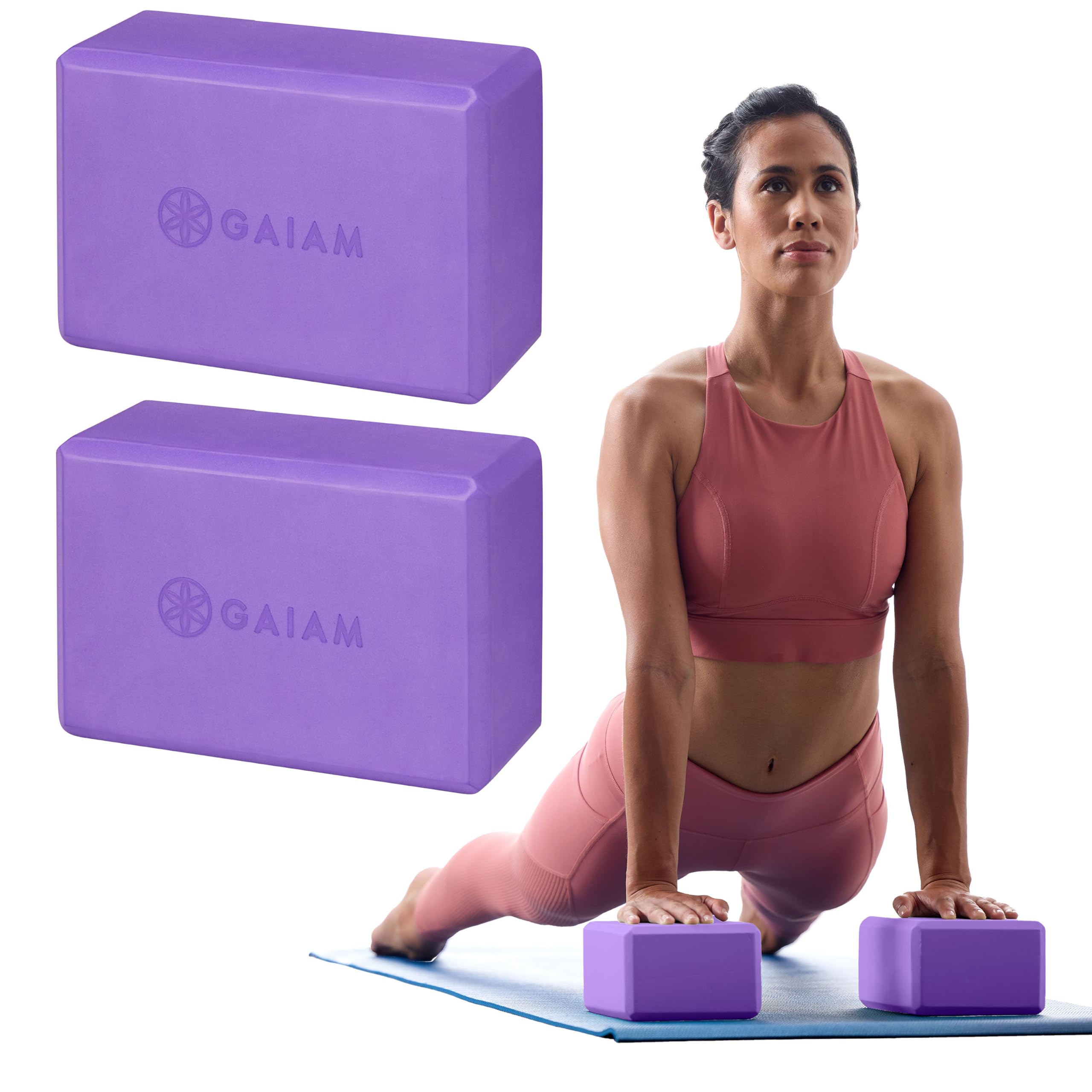 Photo 1 of Gaiam Yoga Block - Supportive Latex-Free Eva Foam - Soft Non-Slip Surface with Beveled Edges for Yoga, Pilates, Meditation - Yoga Accessories for Stability, Balance, Deepen Stretches