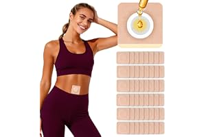 48PCS Castor Oil Patches, Castor Oil Pack Wrap, Belly Button Patch | Organic Cotton, Breathable & Self-Adhesive Pads, Anti Leakage, No Wash, Portable, Without Castor Oil, Beige