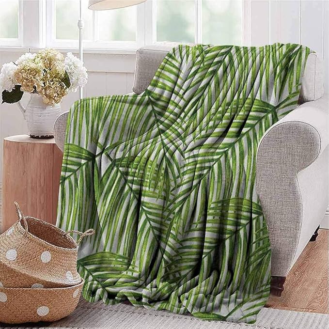 Stevenhome Plant Cozy Blankets for Kids Fascinating Leaves