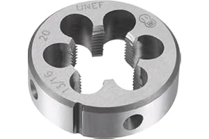 uxcell Round Threading Dies 13/16"-20 UNEF, Alloy Tool Steel Machine Thread Repair Hand Tool