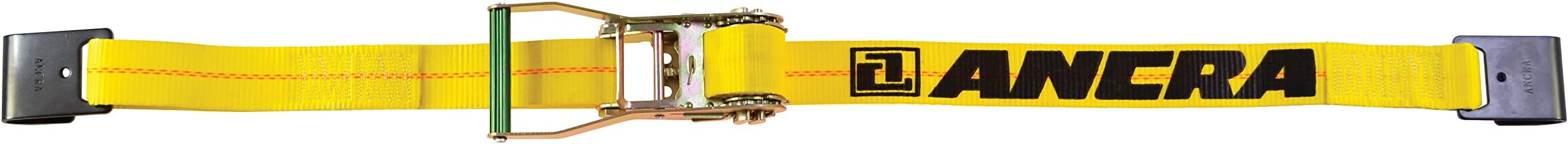 Ancra 45982-11 Ratchet Tie Down with Long Wide Handle and Flat Hooks, 2-Inch by 30-Feet, 3,333-Pounds Working Load Limit