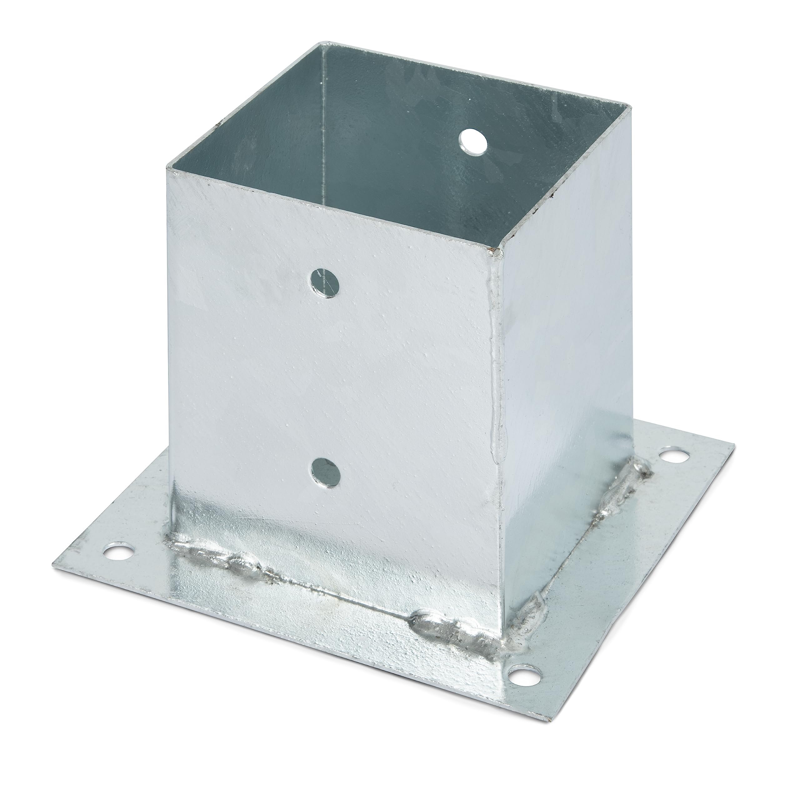 Screw-On Sleeve for Square Wooden Posts Hot-Dip Galvanised 121 x 121 mm