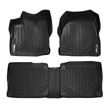 Amazon Com Smartliner Custom Fit Floor Mats 2 Row Liner Set Black