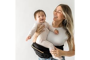 Tushbaby Safety-Certified Hip Carrier for Babies & Toddlers: Machine Washable Child Waist Seat for One Hand Support w/Multi-P