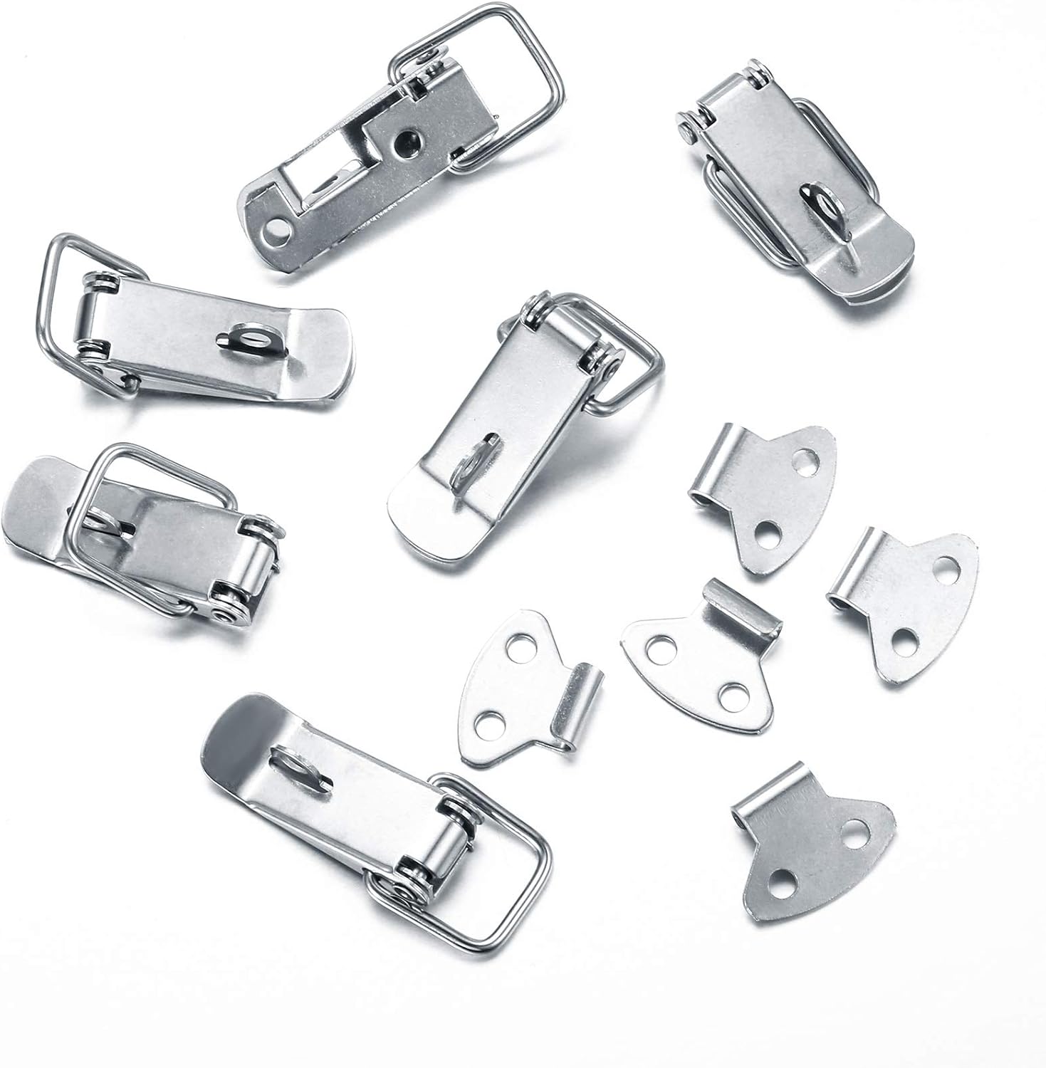 Buy LANMOK 12 Sets Spring Loaded Toggle Latches Stainless Steel Catch Clamp Clips Furniture Hardware Toggle Switch Hasp Clamps For Case Toolbox Drawer Chest Trunk Cabinet Closet Lockers