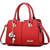 FANDARE Elegant Women's Handbag Shoulder Bags Backpacks Travel Bag Shopper Satchel Messenger Messenger Bag Pouch Waterproof PU Leather, Red Wine A, L, Elegant, elegant