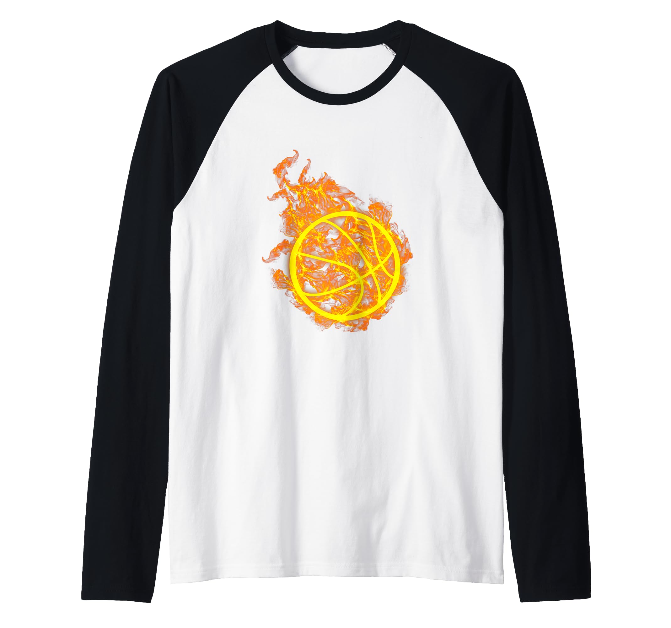 Fire Basketball Lover Basketball Player Raglan Baseball Tee