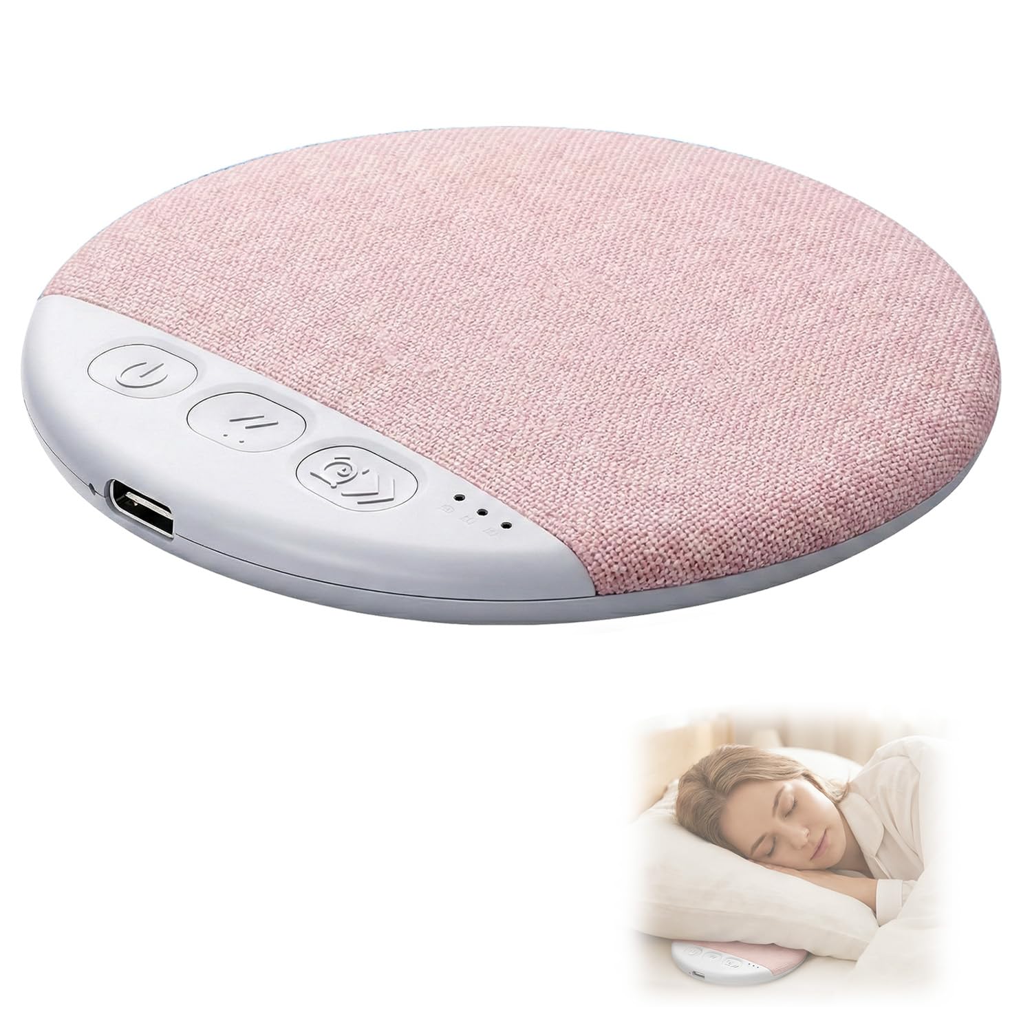 Photo 1 of **FACTORY SEALED** Sleep Pillow Speaker, Bluetooth Pillow Speaker with White Noise Timer Wireless Sleep Aid with Stereo Bass Private Sleep, Pillow Speakers for Sleeping, Headphones for Adult Kids (Pink)