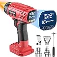 Heat Gun for Milwaukee 18V Battery: 350W Cordless Battery Powered Heat Gun 122℉~1022℉ (50℃~550℃) - 18V Variable Temperature Control w/LED Digital Display for Shrink Tubing, Vinyl Wrap