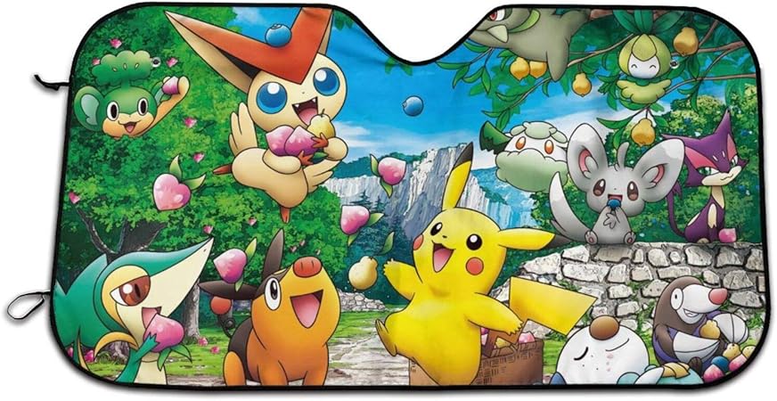 Amazon Co Jp ポケットモンスター 6 車用 サンシェード 人気 車用品 個性的なデザイン紫外線対策 遮光 断熱 車のフロントガラスのサンシェード 車用サンシェード フロントフロントガラスサンバイザー 吸盤使用 簡単着脱 丈夫で長持ち展開寸法70 130cm 車 バイク
