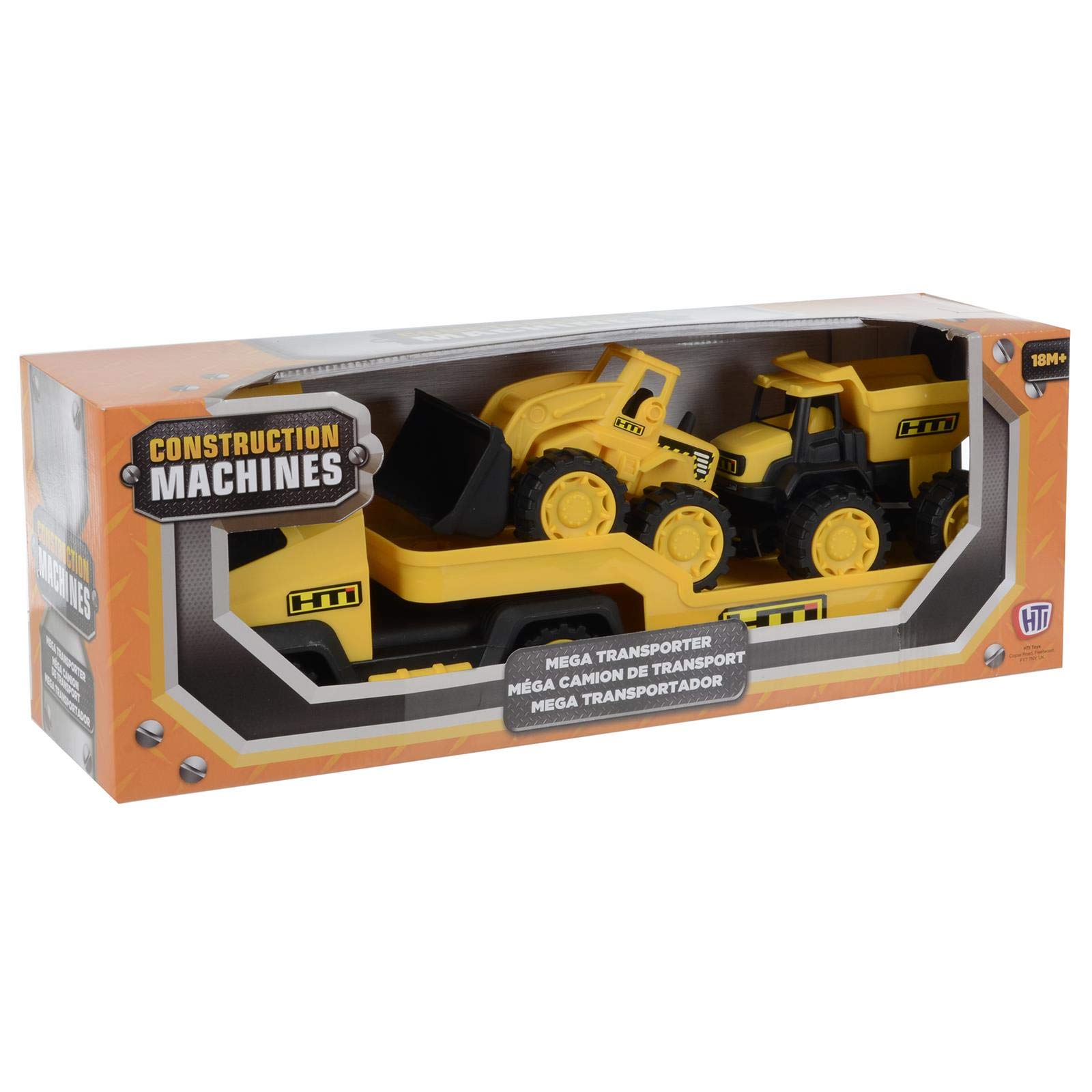 HTI Toys 21" Mega Transporter With 2 Construction Vehicles