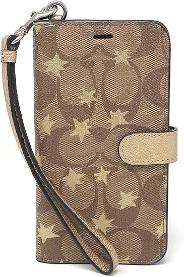 Amazon Com Coach Signature Canvas With Pop Star Print Phone Folio