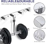 BOOKARROW 4 Chrome Towel Hooks Wall Mount Screw Fixed Door Coat Hanger Rack view 6