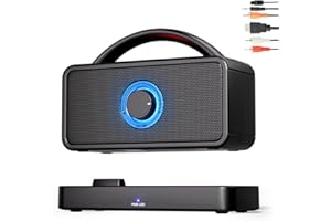 ClaspVital 5.8Ghz Wireless Speakers for TV, 30-hrs Playtime, Portable TV Speakers for Hard of Hearing Seniors, 50 ft Range Co