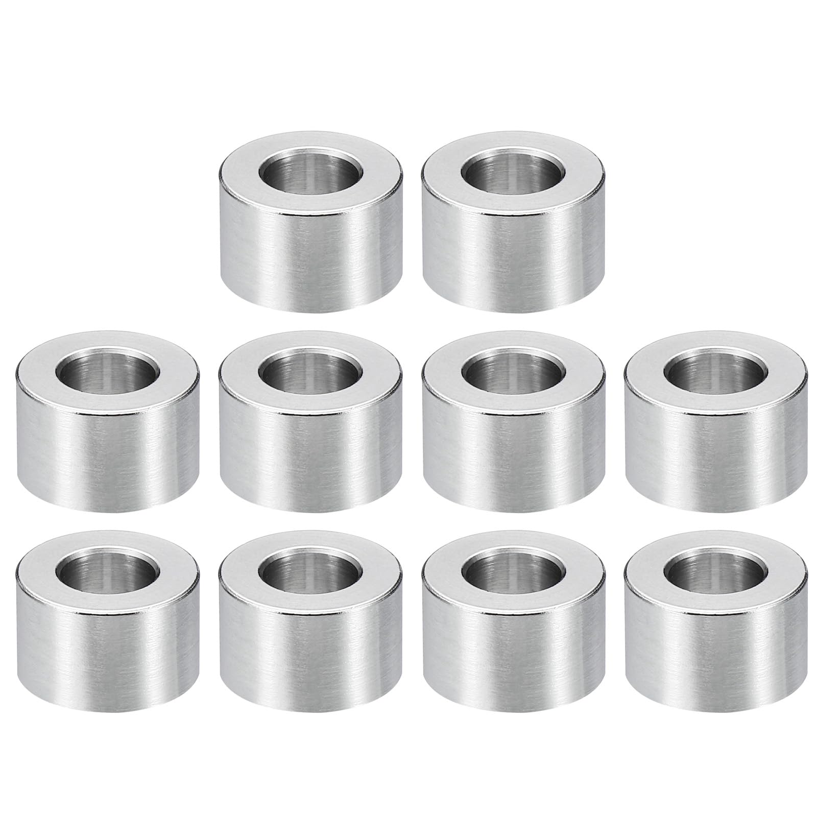 PATIKIL M8 Stainless Steel Spacers, 10Pcs Metal Spacer Stainless Steel 8.2mm ID x 16mm OD x 10mm L Stainless Steel Spacer Screw Standoff for 5/16" or M8 Screw
