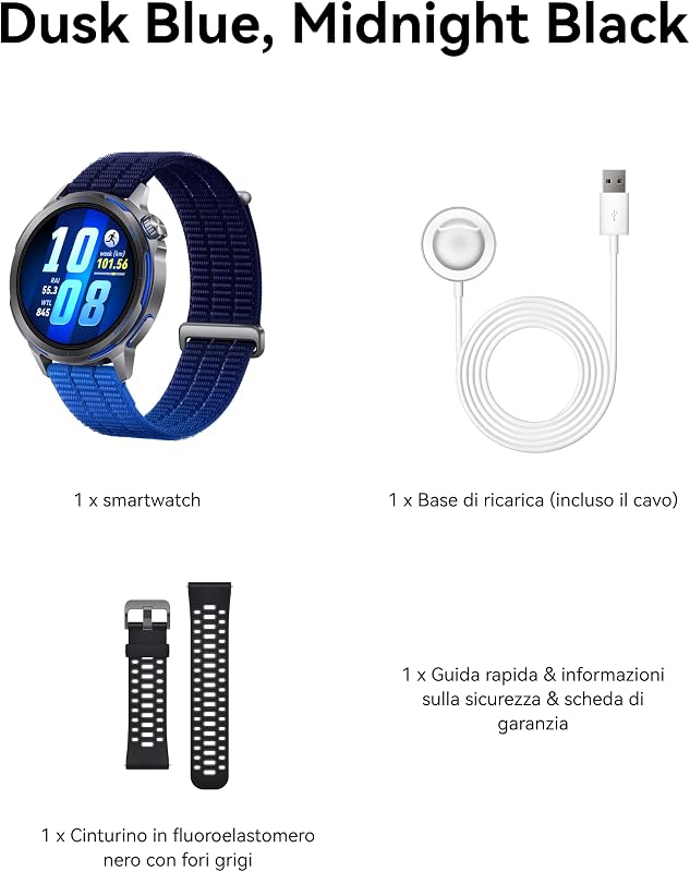 WATCH GT Runner 2 Smartwatch per Uomo, fino a 14 Giorni, Blu