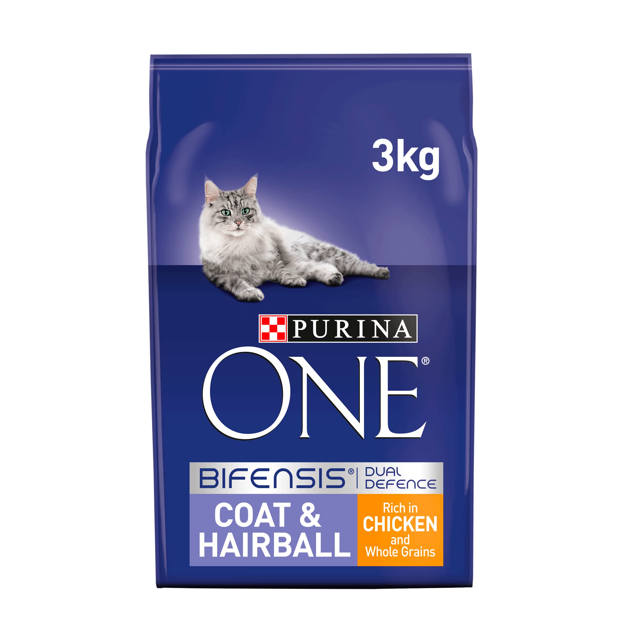Purina ONE 1+ Cat Food Coat & Hairball Chicken 3kg