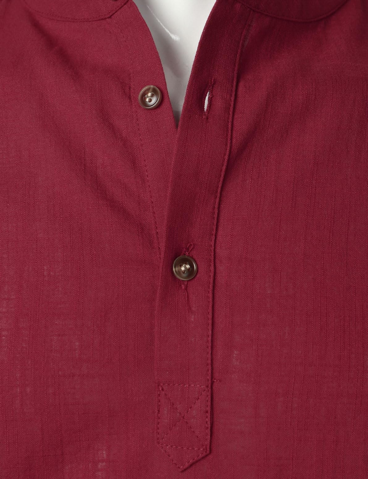 JEMITOP Men's Summer Lightweight Cotton Linen Shirts Casual Short Sleeve Breathable Banded Collar Henley for Beach Vacation