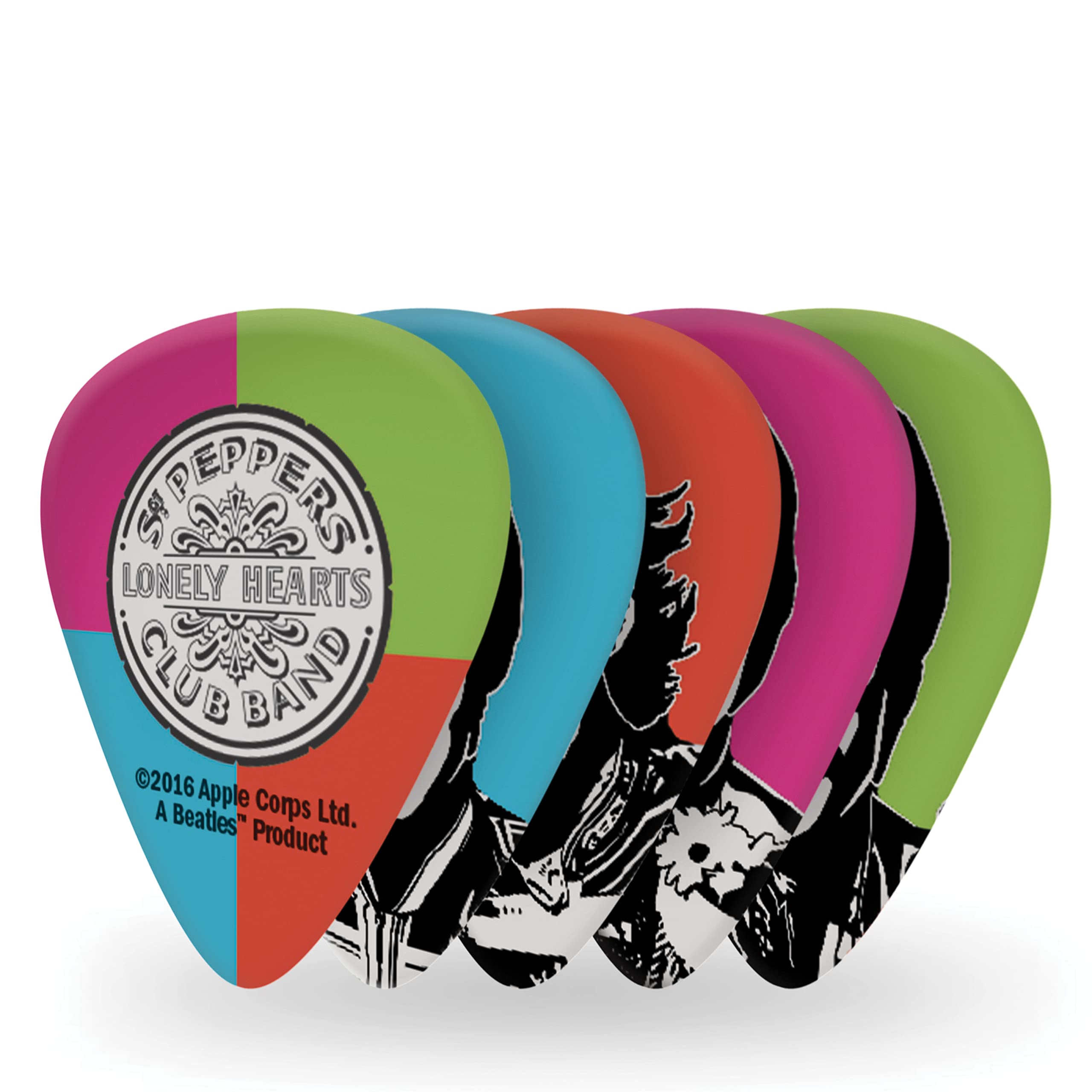 D'Addario Beatles Guitar Picks - The Beatles Collectable Guitar Picks - Sgt. Pepper 50th - Medium