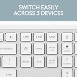 Logitech Signature Slim K950 Wireless Keyboard UK QWERTY White Bluetooth view 3