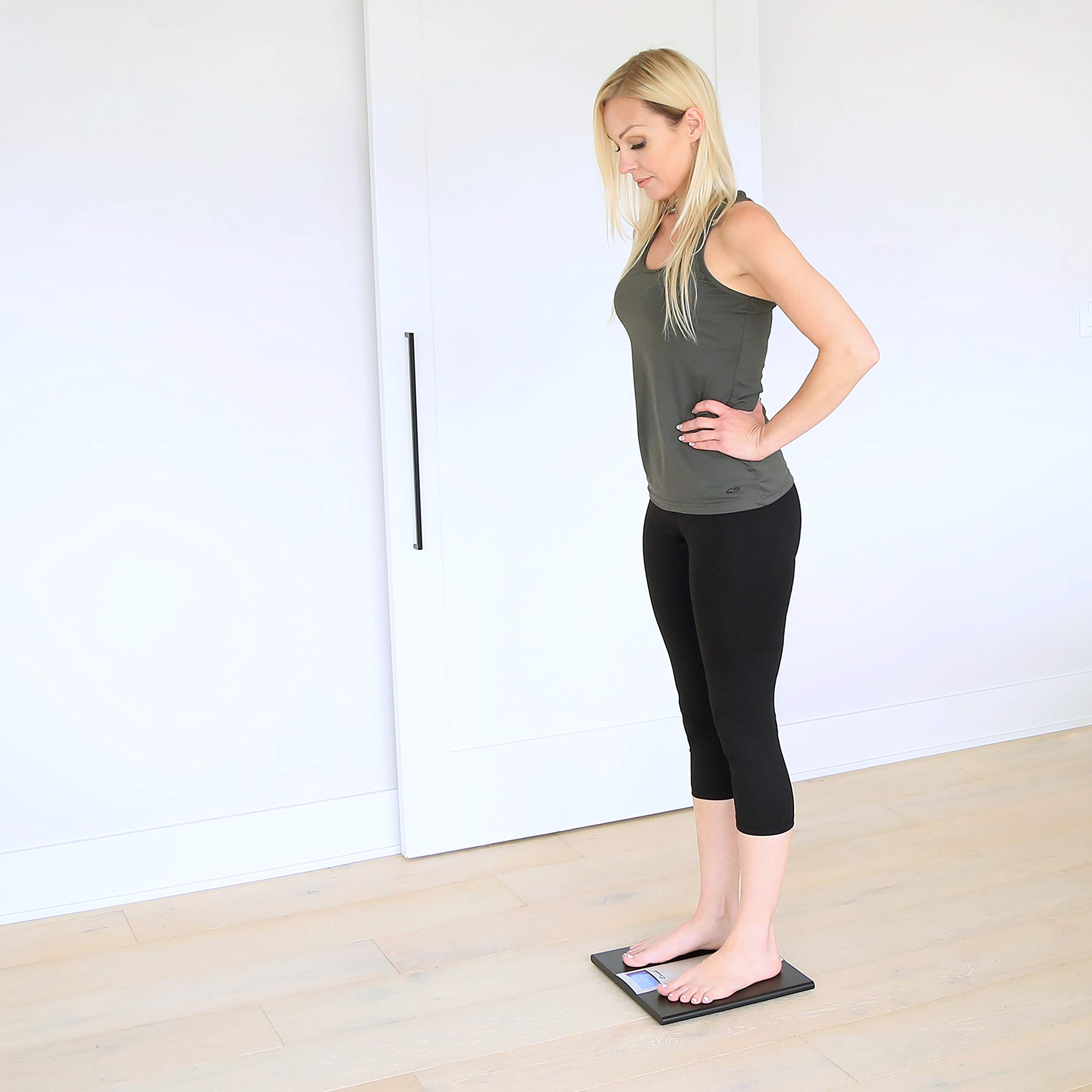 Escali Ultra Slim Digital Bathroom Scale for Body Weight, Bath Scale, High Capacity of 400 lb, Batteries Included