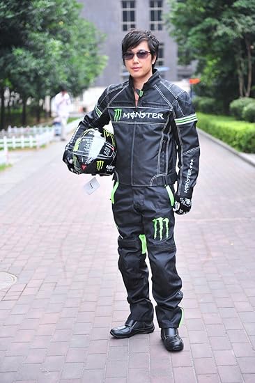 Amazon Co Jp Monster Energyバイクウェアセット 上下セット 2点セット ジャケット バイクパンツ メッシュ 春夏秋冬 バイクジャケット ライディングジャケット 保護力 メッシュ 通気性 Xl 服 ファッション小物