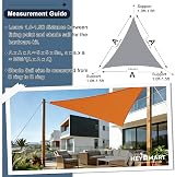 HEYOMART Sun Shade Sail 3m Triangle Canopy 98% UV Block Waterproof view 3